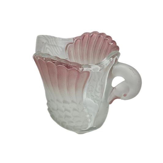 Pichet cygne en verre moulé pressé - Ref 1438