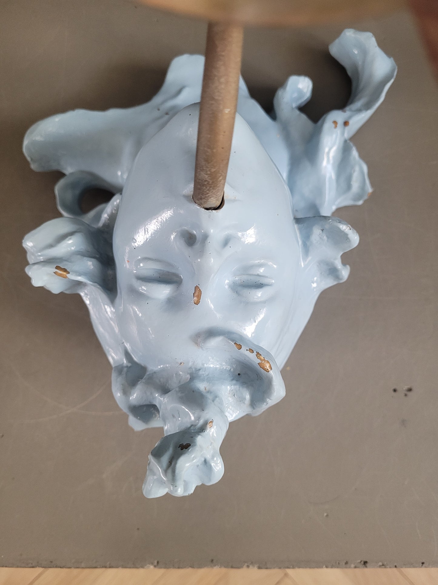 Applique sculpturale vintage globe opaline - Ref 860