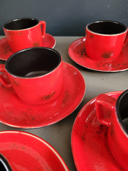 Service à café vintage 6 personnes complet - Ref 609