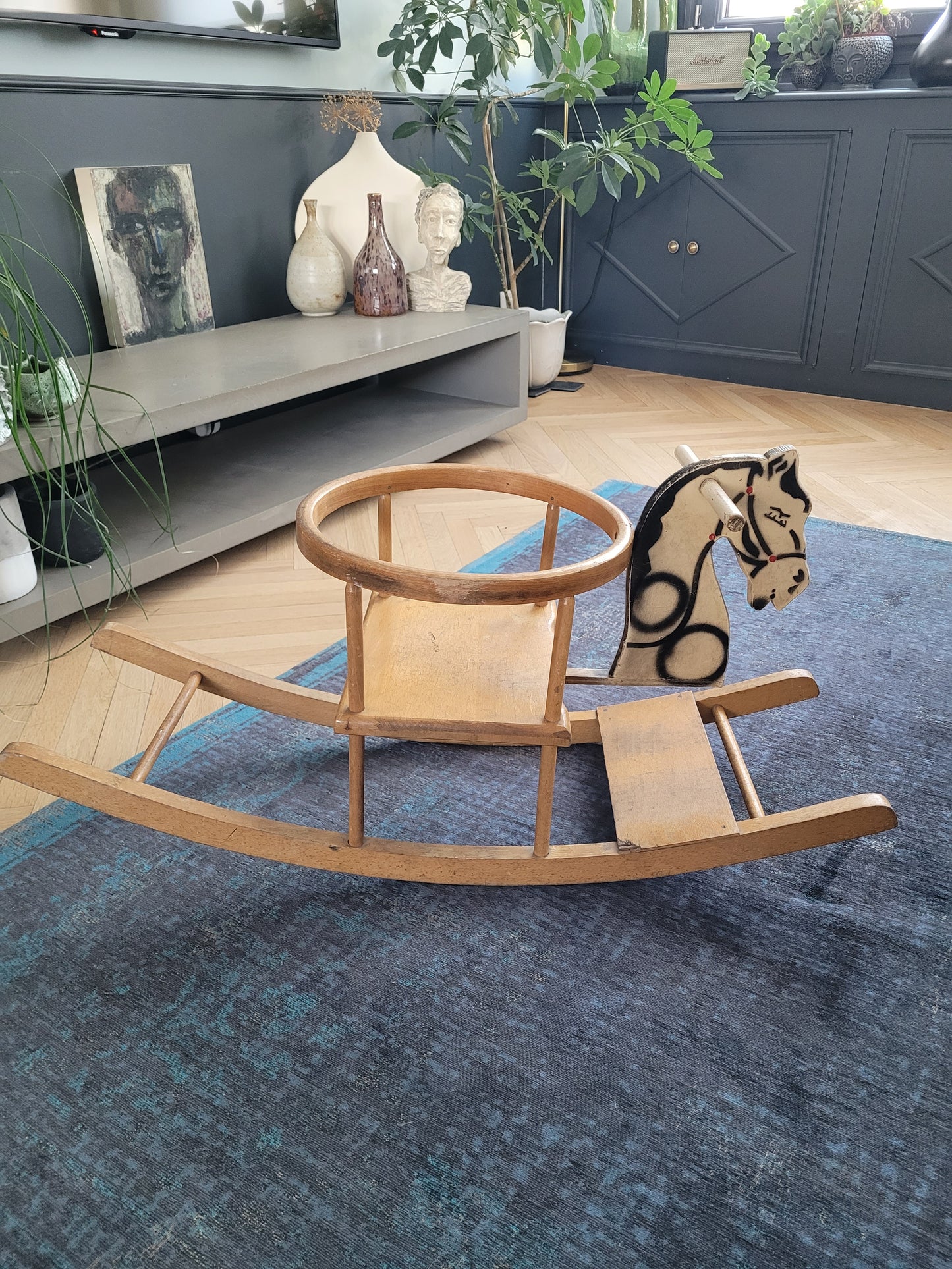Cheval à bascule enfant années 50 - Ref 1010
