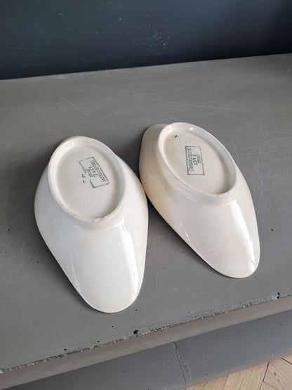 Paire de raviers terre de fer Sarreguemines modèle Neige - Ref 847