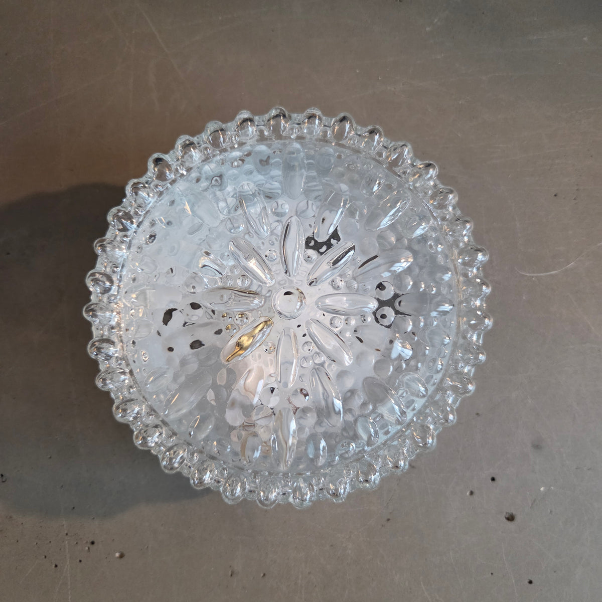 Plafonnier ou applique en verre moulé - Ref 1433