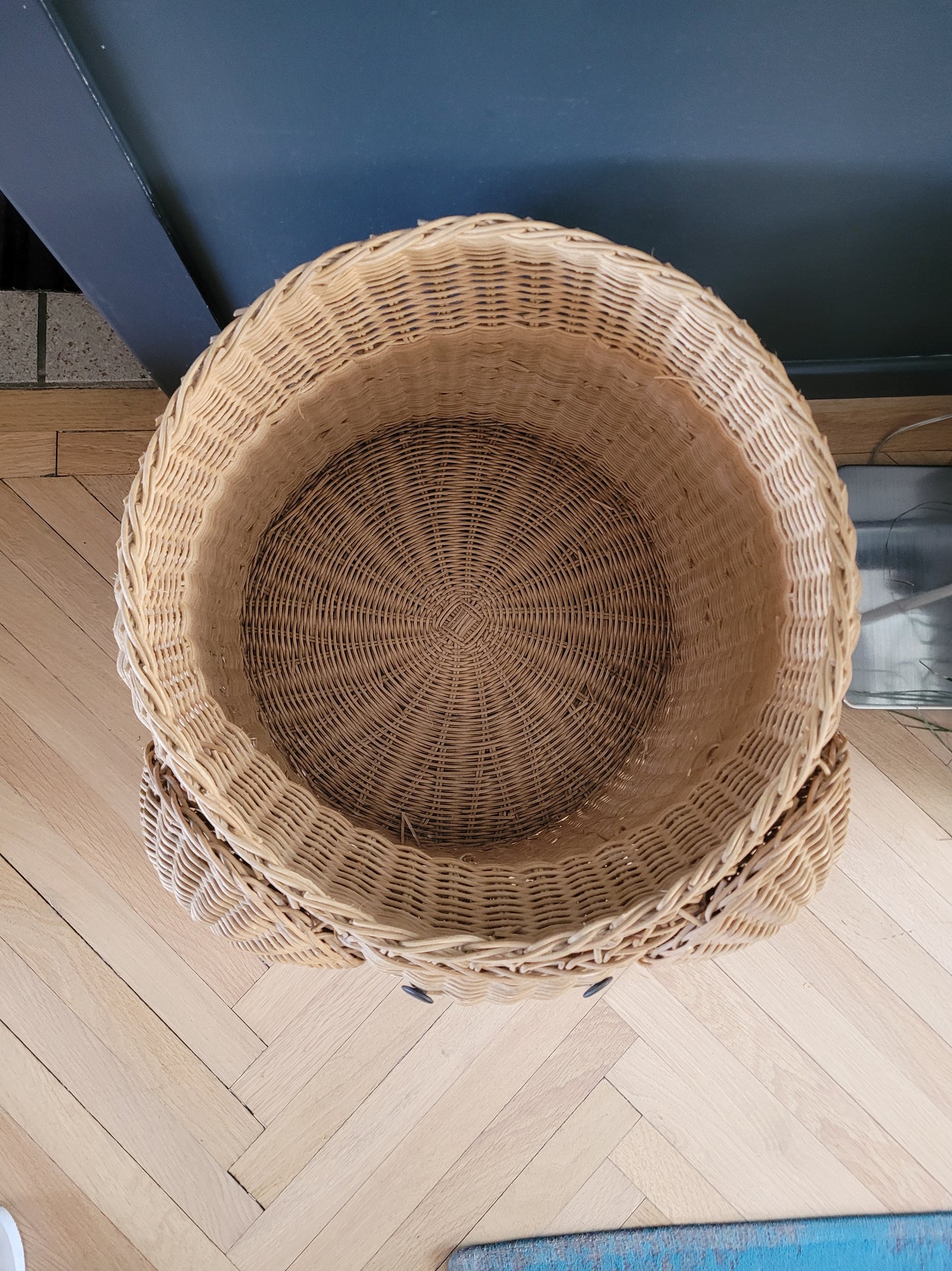 Panière à linge éléphant en rotin - Ref 895