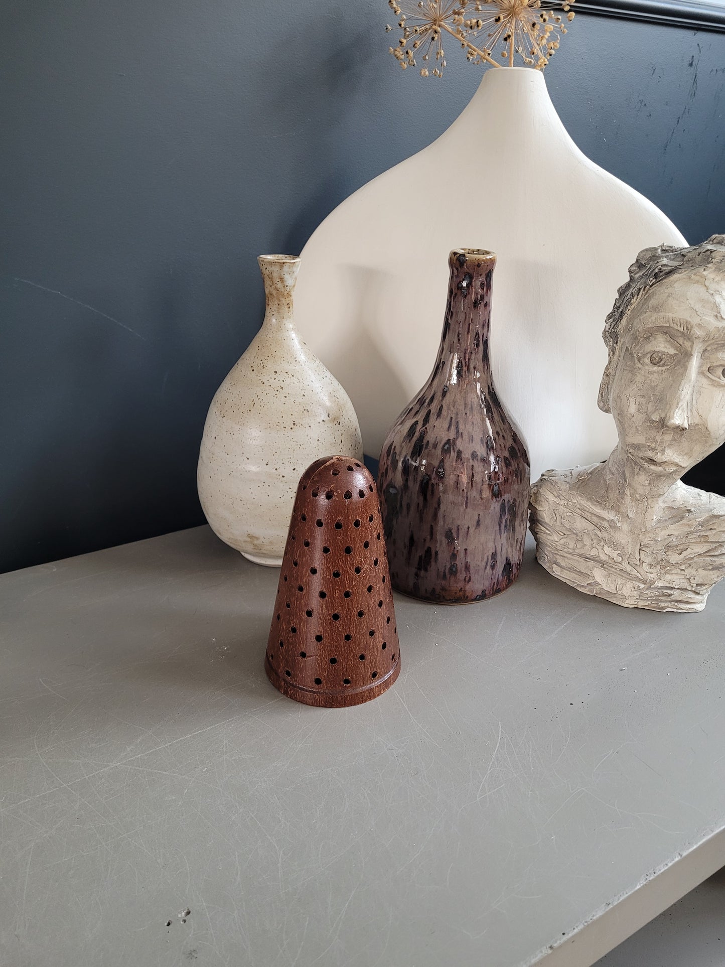 Ancien présentoir à sucettes en bois - Ref 1043