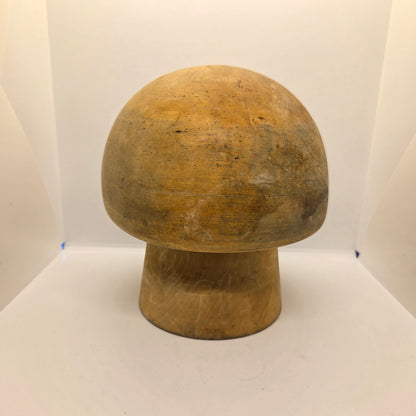 Forme à chapeaux ancienne en bois - Marotte sur pied - Ref 1417