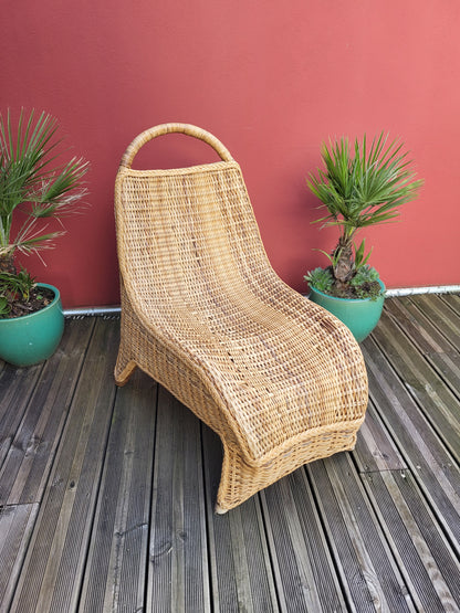 Chaise-longue en bambou et rotin - Ref 487