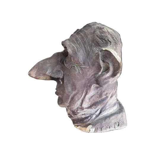 Buste Charles De Gaulle signé, numéroté et daté de 1991 - Caricature - Ref 837