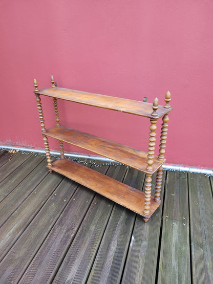 Étagère en noyer en bois perlé - Ref 1240