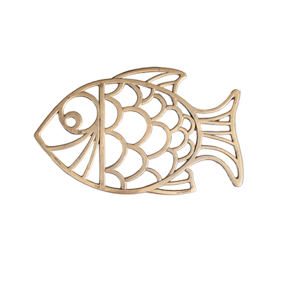 Dessous de plat poisson en laiton massif- Ref 734