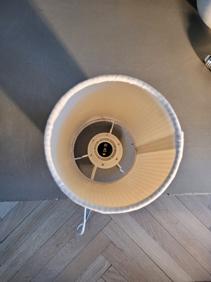 Lampe cylindre abat-jour tissu rayé  - Ref 740