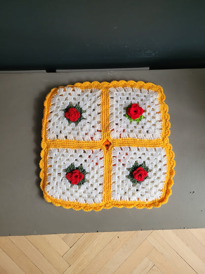 Housse de coussin en crochet 35x35 - Ref 769