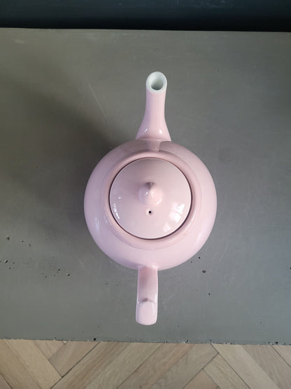 Théière ancienne rose en porcelaine avec filtre - 1,5L - Ref 886