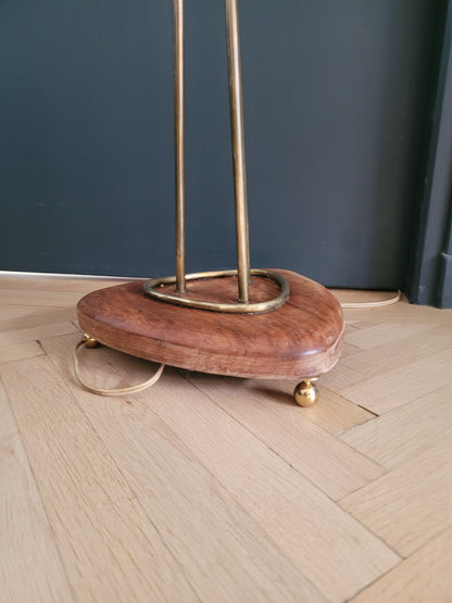 Lampadaire 3 feux années 30 abat-jour colorés- Ref 803