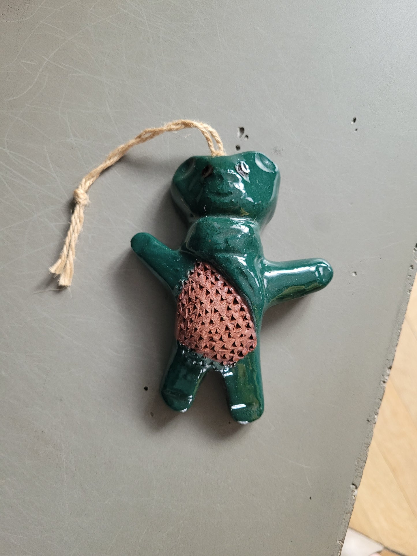 Râpe à ail en terre cuite vernissee - Ref 371