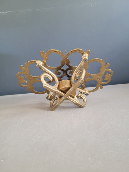 Dessous de plat chauffe-plat en laiton massif- Ref 653