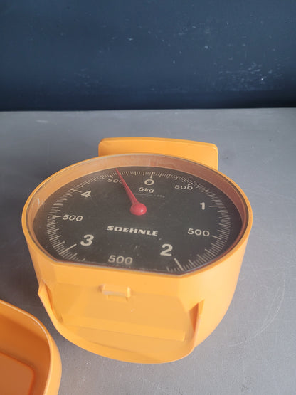 Balance vintage Soehnle en plastique orange - Ref 923