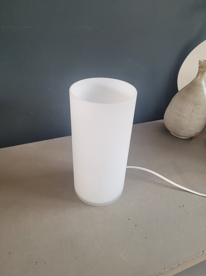 Lampe à poser contemporaine en verre dépoli blanc - Ref 750