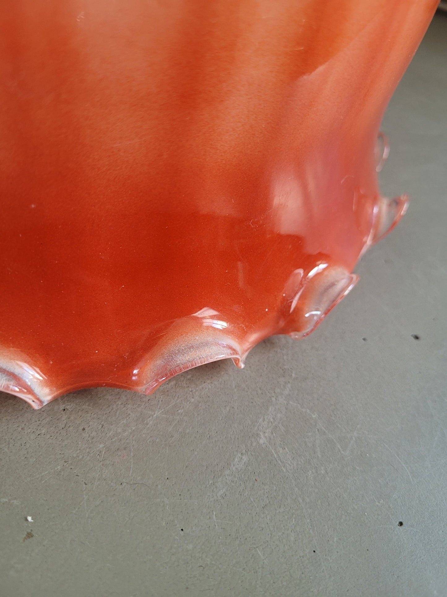 Suspension tulipe bicolore en verre - Ref 887