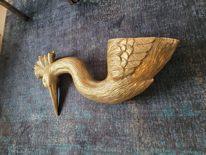 Tête de paon mural doré 85cm - Ref 610