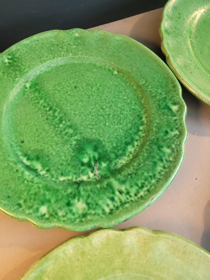 Serie d'assiettes Vallauris vertes - Ref 478