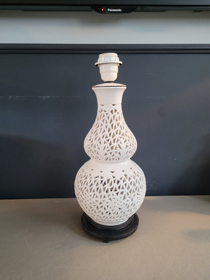 Pied de lampe en céramique ajourée - Ref 980
