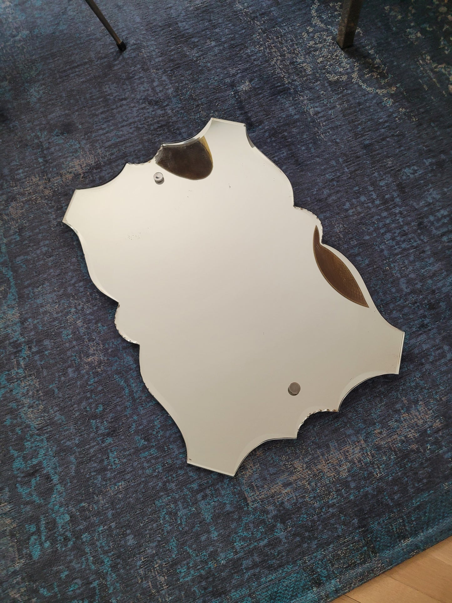 Miroir biseauté ancien à suspendre - Ref 1011