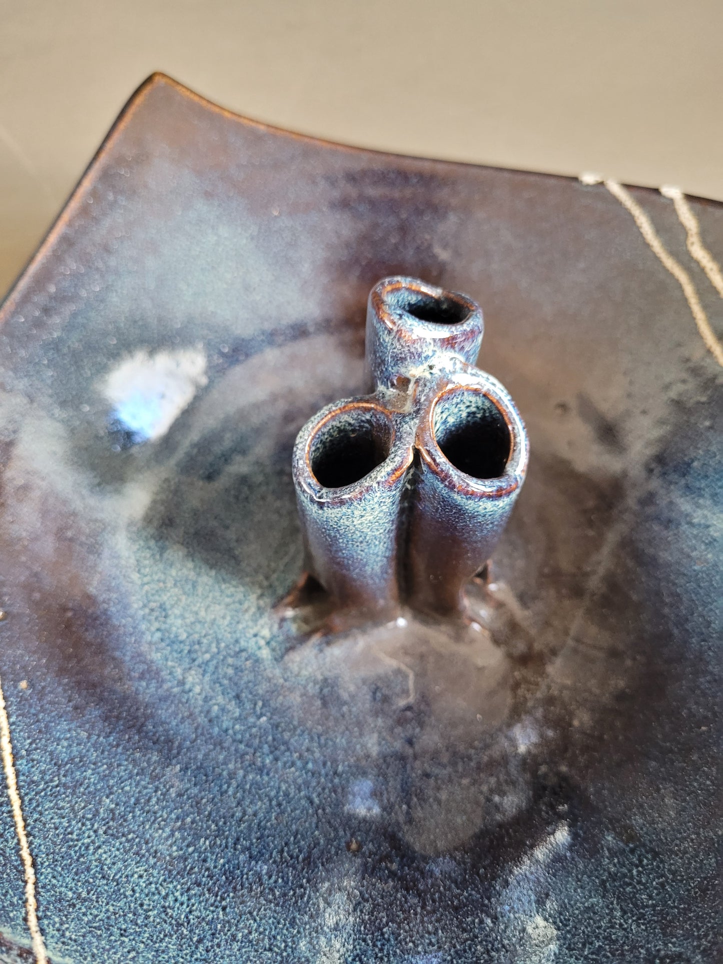 Vide-poche porte-crayons en céramique- pièce unique - Ref 655