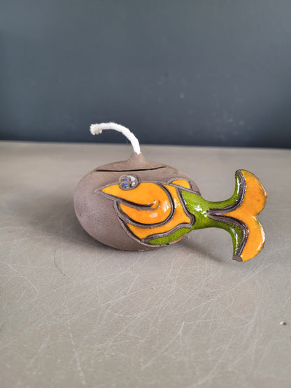 Lampe à huile en céramique émaillée- Ref 451