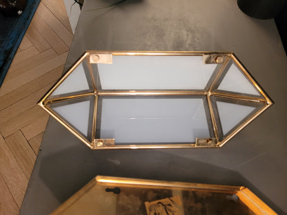 Applique italienne en verre et plaqué or 24 carats - Ref 666