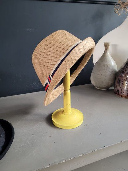Porte-chapeaux en bois peint vintage - Ref 866