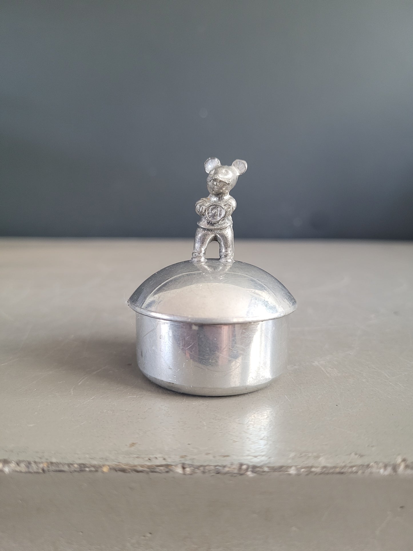 Boîte à dents ancienne en étain- Étains du Manoir - Ref 898