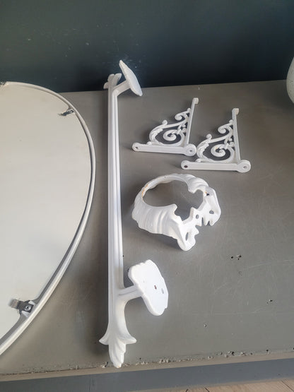 Ensemble de salle de bain en fonte émaillée blanc - Ref 701