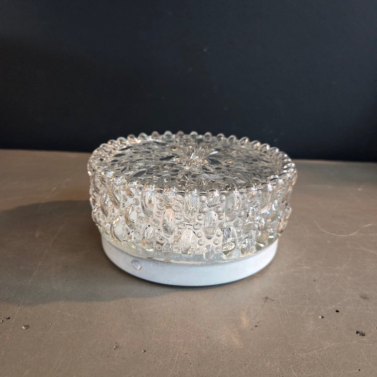 Plafonnier ou applique en verre moulé - Ref 1433