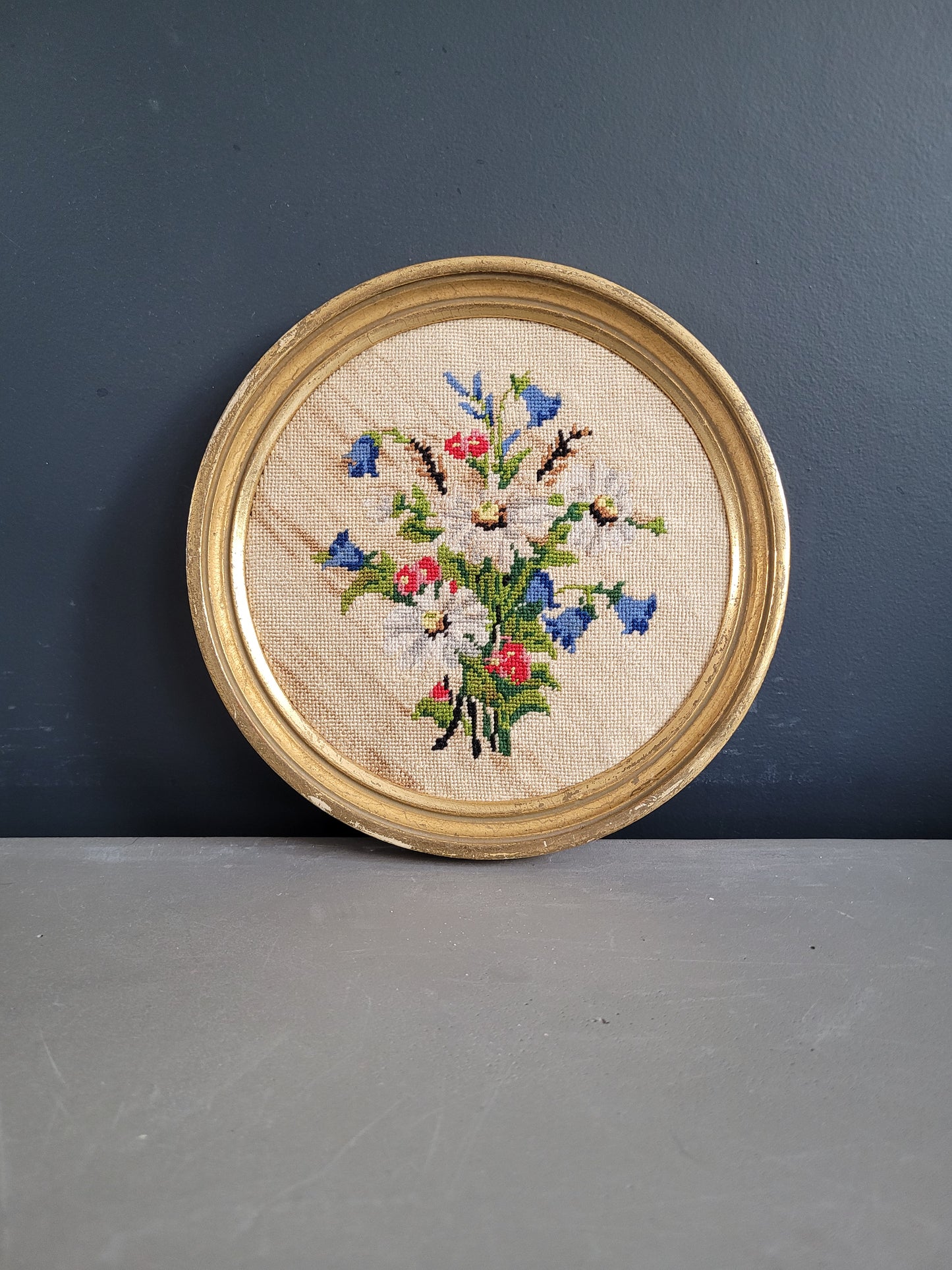 Tableau broderie encadrée ancienne - Ref 831