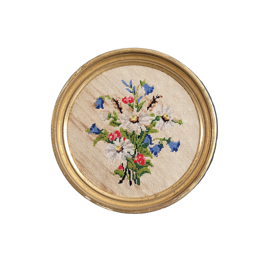 Tableau broderie encadrée ancienne - Ref 831