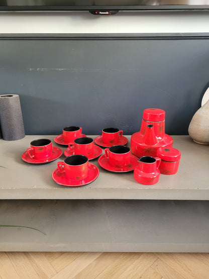 Service à café vintage 6 personnes complet - Ref 609