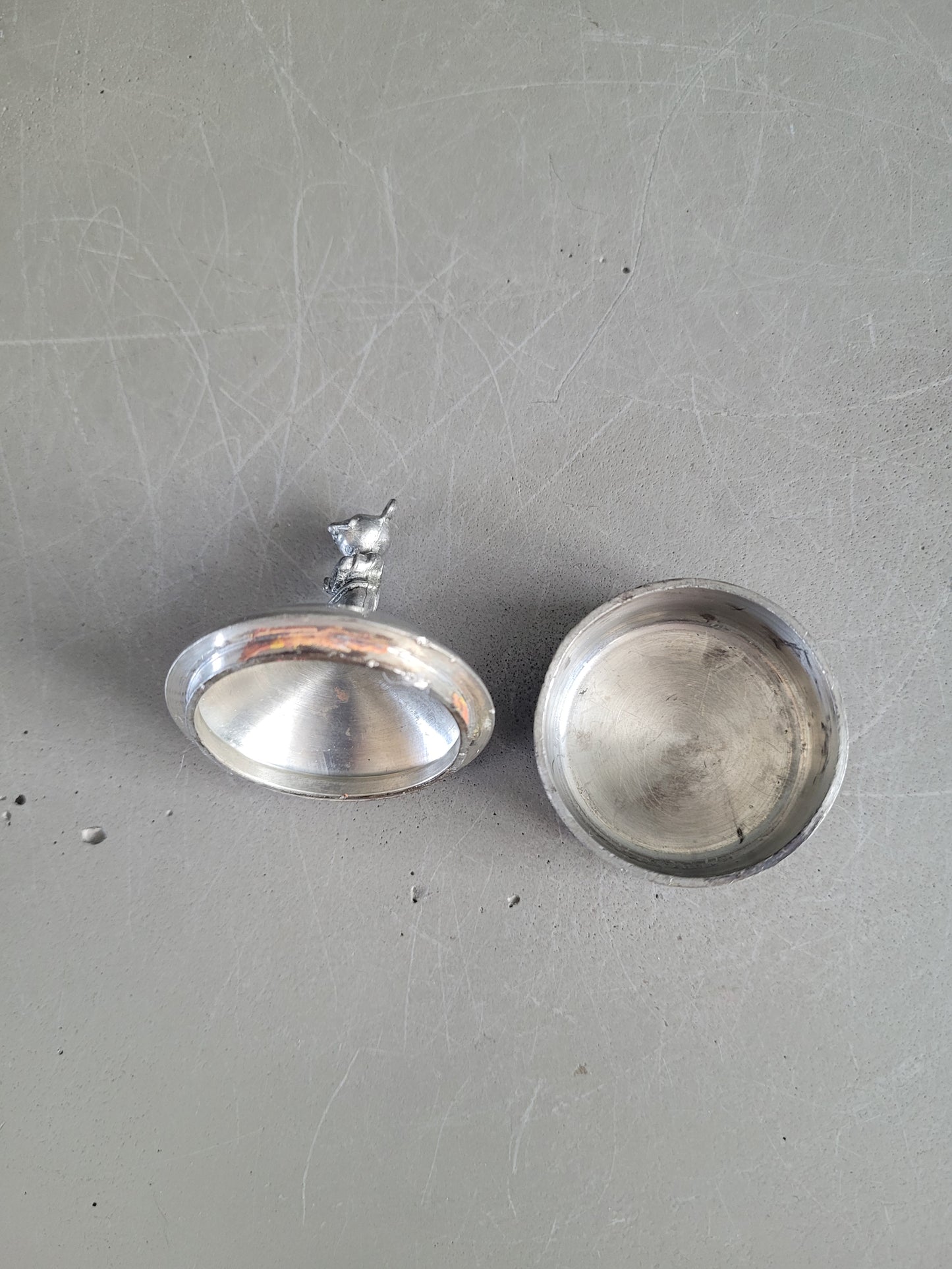 Boîte à dents ancienne en étain- Étains du Manoir - Ref 898