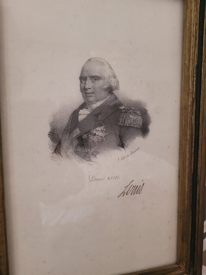 Lot de 4 portraits de Rois de France - Ref 463