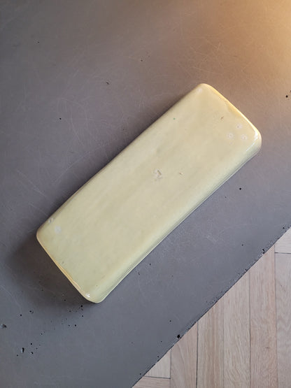 Ravier poisson en céramique jaune - Ref 786