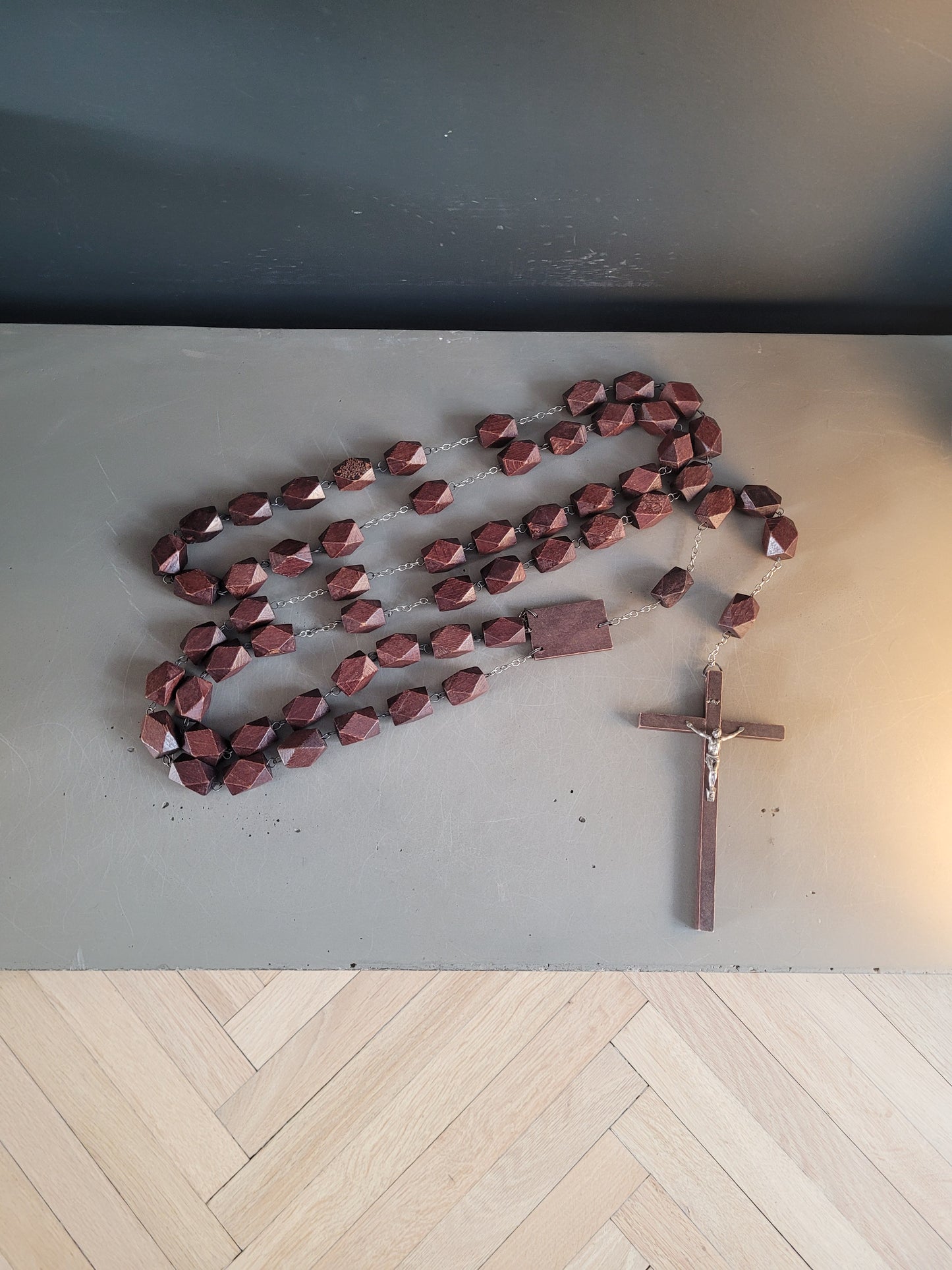 Grand chapelet en bois 170cm - Ref 788