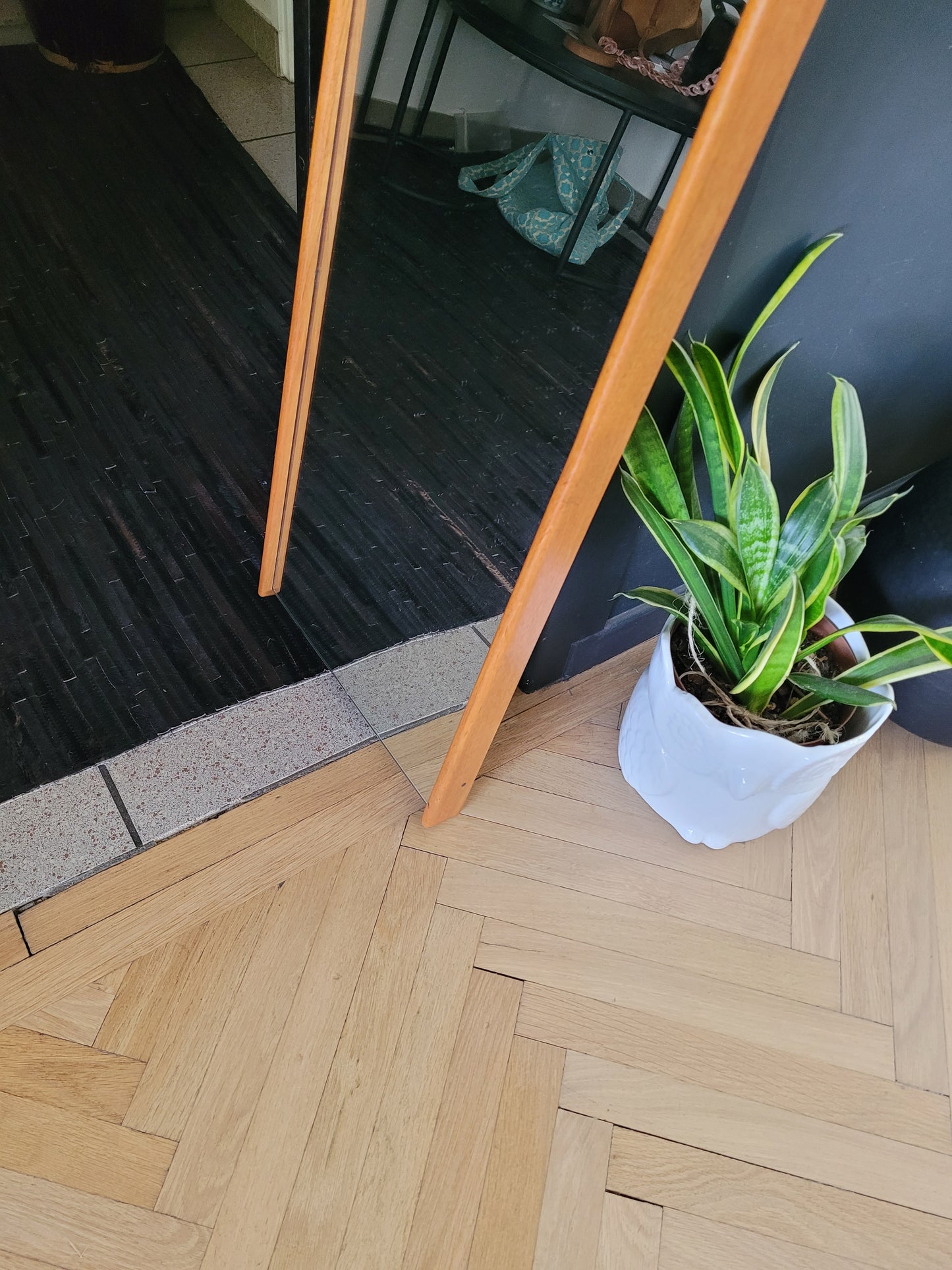 Miroir scandinave en teck - Ref 1016