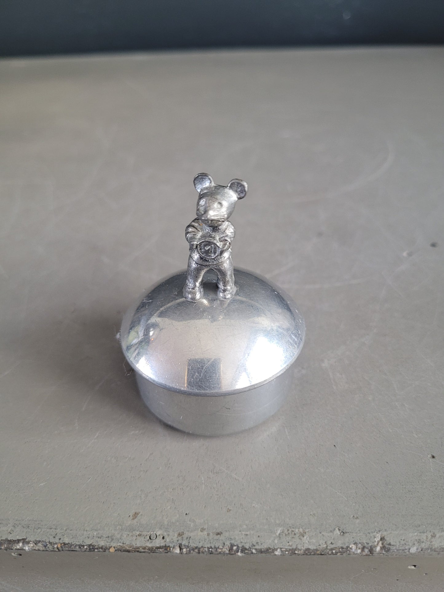 Boîte à dents ancienne en étain- Étains du Manoir - Ref 898