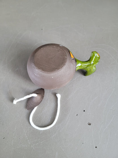 Lampe à huile en céramique émaillée- Ref 451