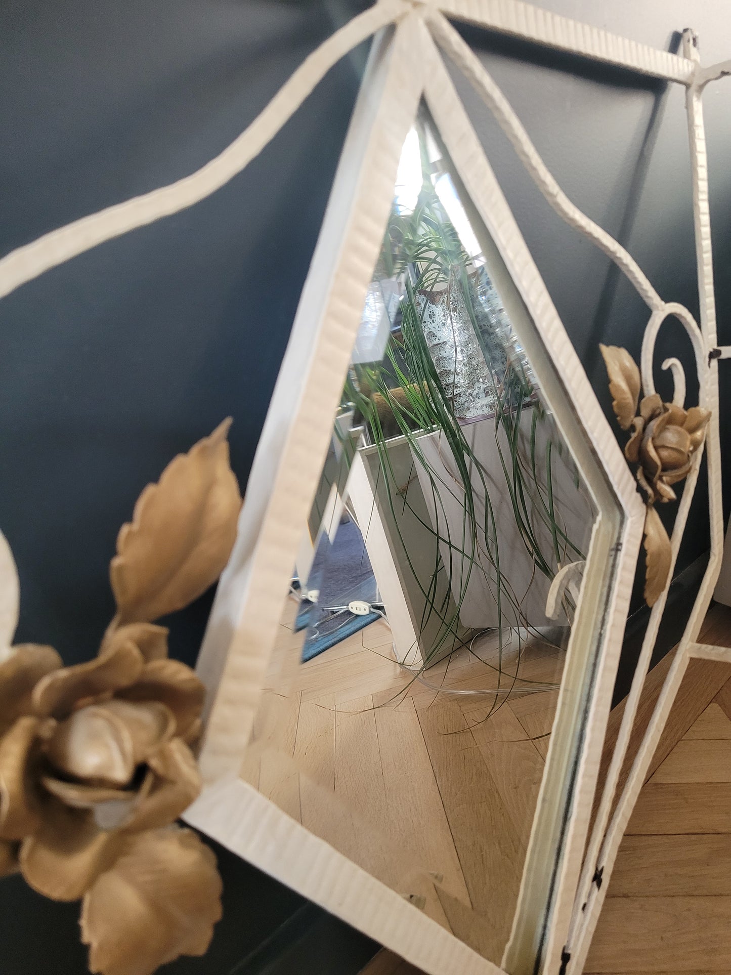 Vestiaire d'entrée- Porte-manteaux mural à miroir - Ref 778