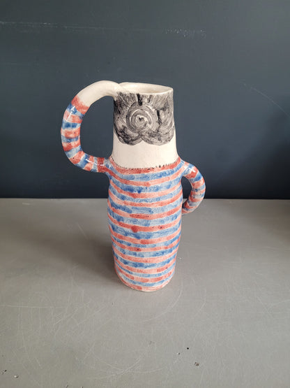 Vase anthropomorphe en céramique émaillée - Ref 901