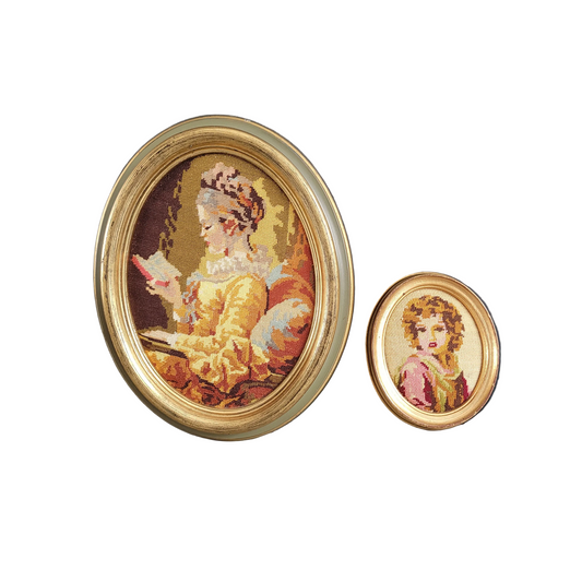 Paire de tableaux Broderies - Ref 1002