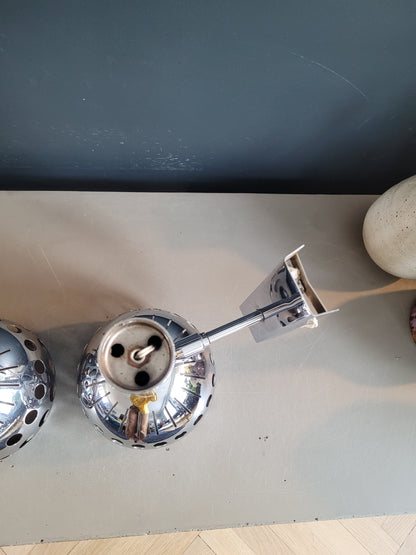 Ensemble applique + suspension vintages chromées - Ref 650