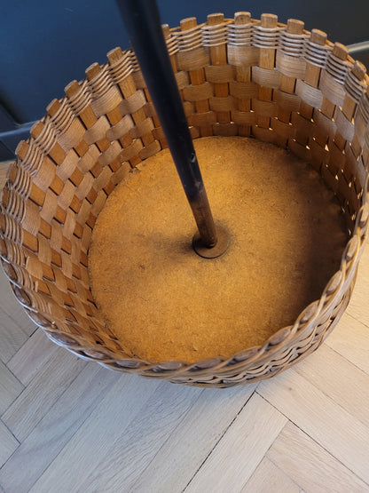 Desserte ronde en rotin et bois - Ref 580
