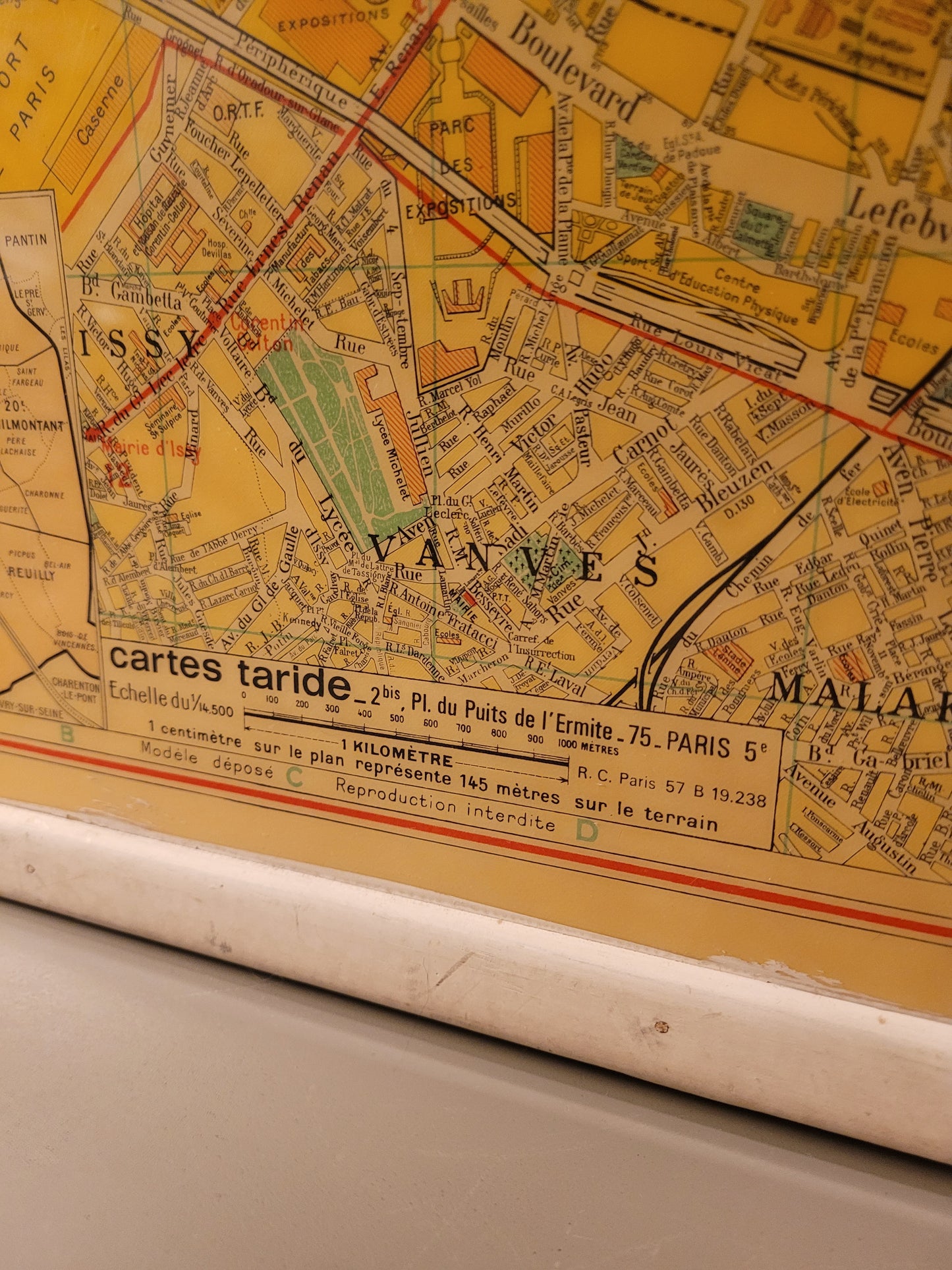 Plan de Paris mural de 1974 - Cartes Taride - Ref 626