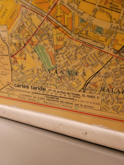 Plan de Paris mural de 1974 - Cartes Taride - Ref 626